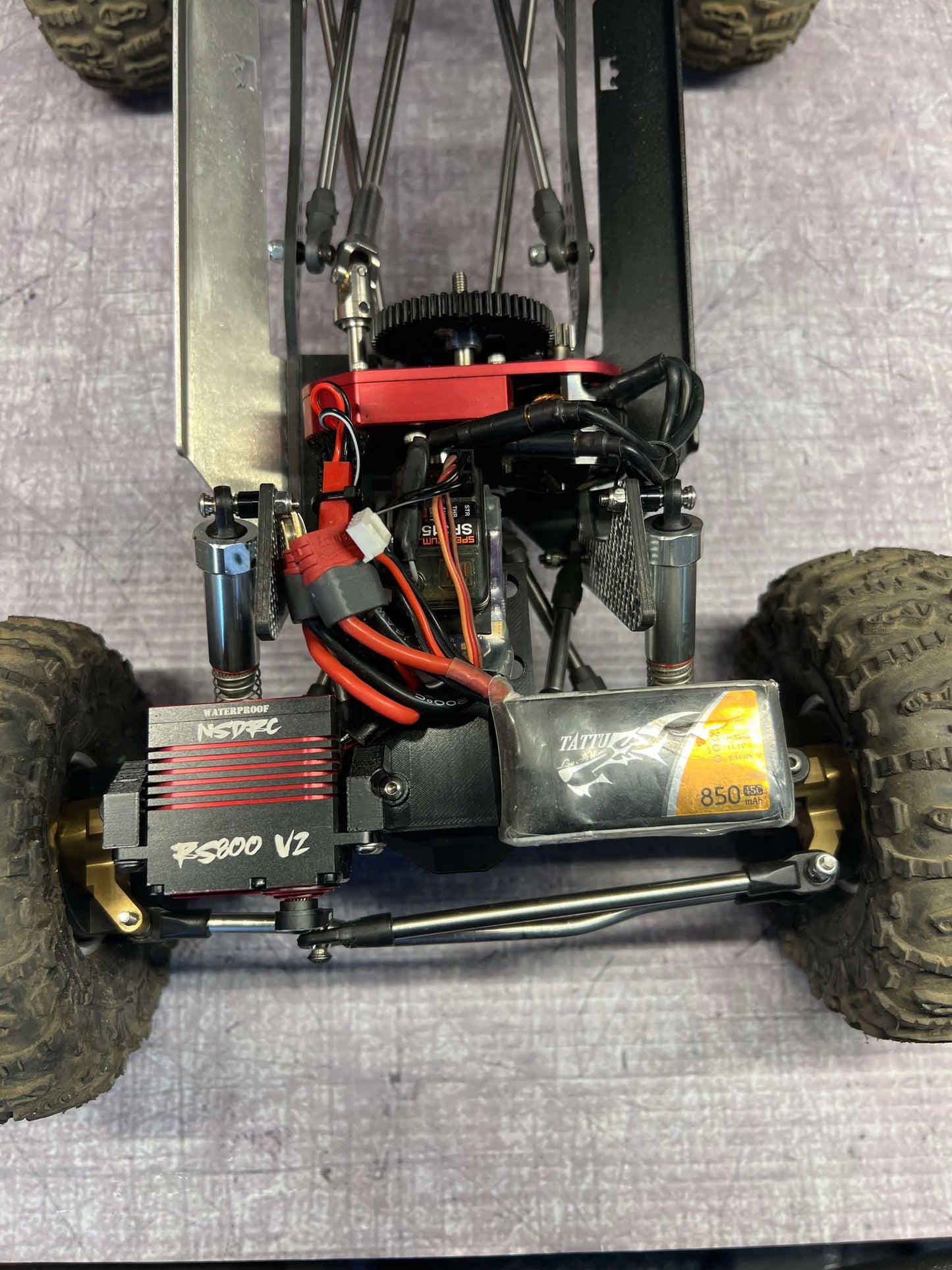 Capra Axle Servo Mount/ Electronics Tray/ Battery mount